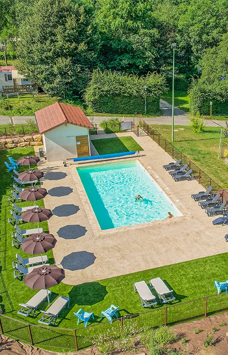 camping mepillat piscine vue aerienne